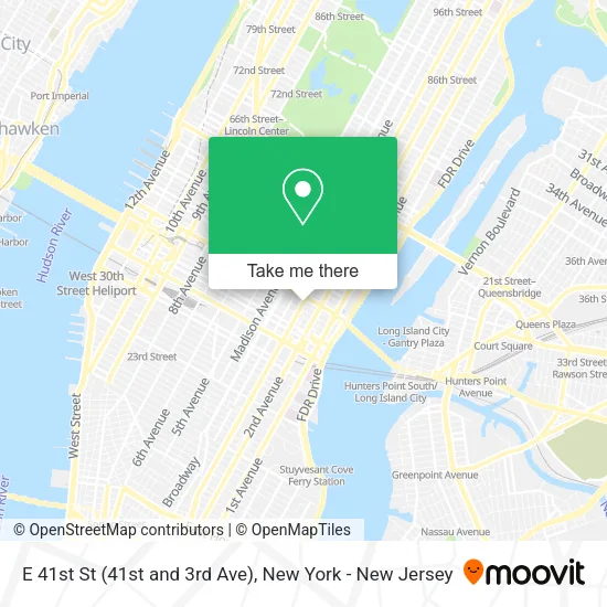 E 41st St (41st and 3rd Ave) map