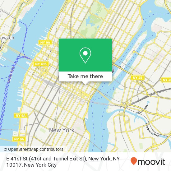 E 41st St (41st and Tunnel Exit St), New York, NY 10017 map