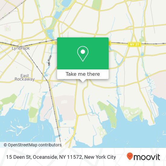 Mapa de 15 Deen St, Oceanside, NY 11572