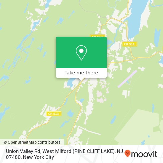 Mapa de Union Valley Rd, West Milford (PINE CLIFF LAKE), NJ 07480