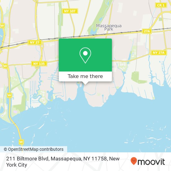 Mapa de 211 Biltmore Blvd, Massapequa, NY 11758