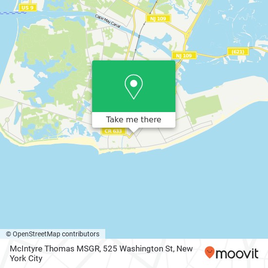 McIntyre Thomas MSGR, 525 Washington St map