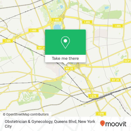 Obstetrician & Gynecology, Queens Blvd map