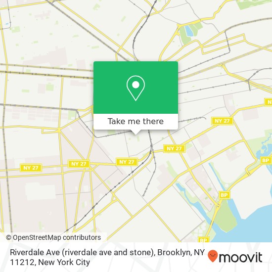 Mapa de Riverdale Ave (riverdale ave and stone), Brooklyn, NY 11212