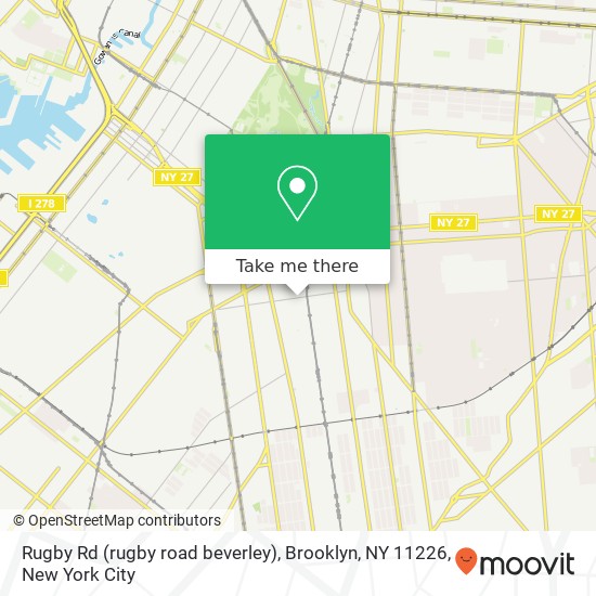 Mapa de Rugby Rd (rugby road beverley), Brooklyn, NY 11226