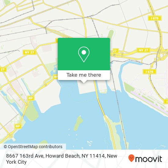 Mapa de 8667 163rd Ave, Howard Beach, NY 11414