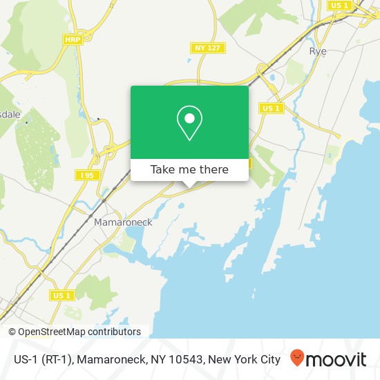 Mapa de US-1 (RT-1), Mamaroneck, NY 10543