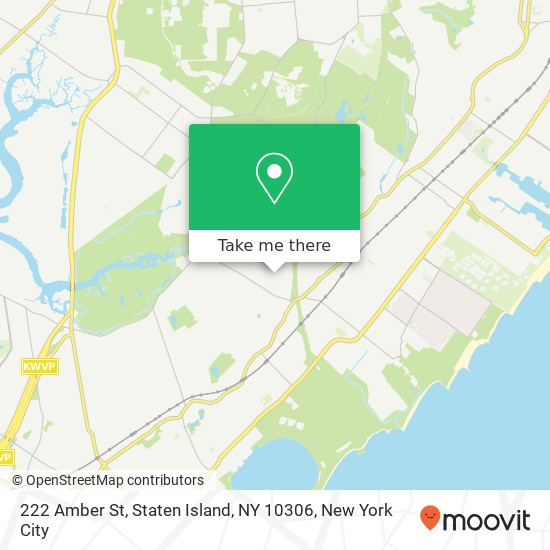Mapa de 222 Amber St, Staten Island, NY 10306