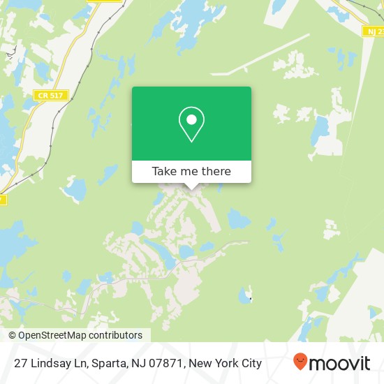 Mapa de 27 Lindsay Ln, Sparta, NJ 07871
