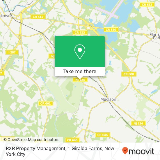 Mapa de RXR Property Management, 1 Giralda Farms