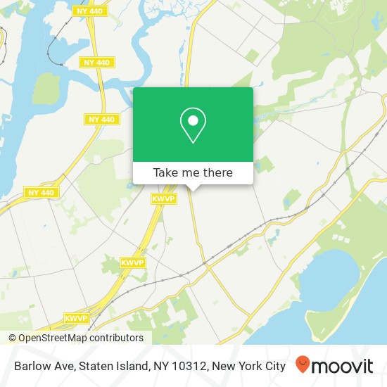 Mapa de Barlow Ave, Staten Island, NY 10312