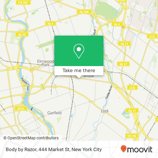 Mapa de Body by Razor, 444 Market St