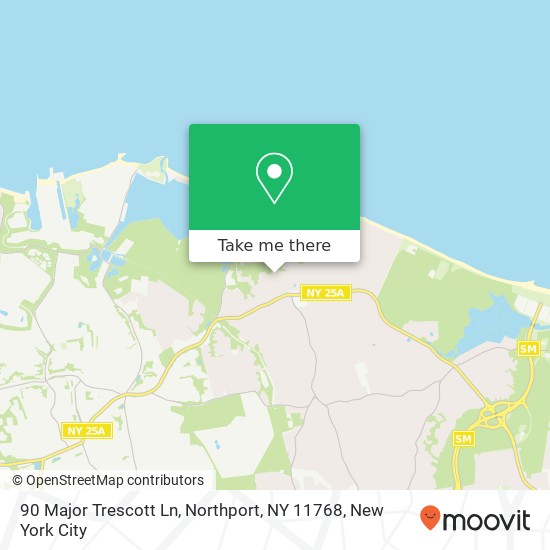 Mapa de 90 Major Trescott Ln, Northport, NY 11768