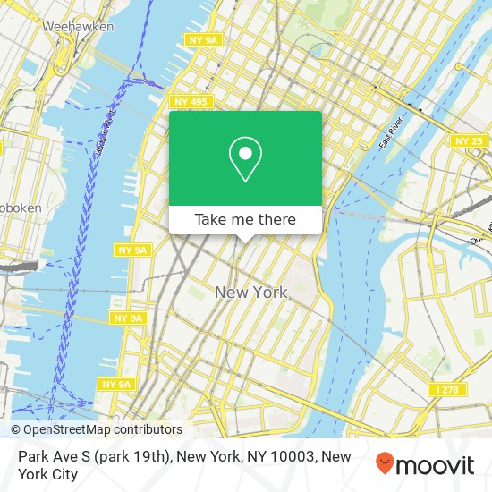Park Ave S (park 19th), New York, NY 10003 map