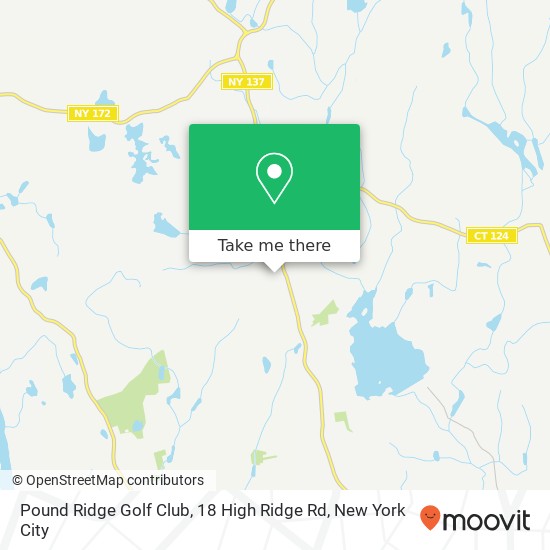 Mapa de Pound Ridge Golf Club, 18 High Ridge Rd