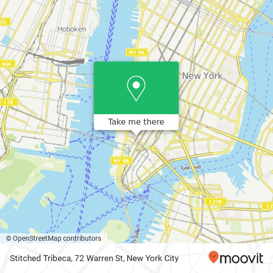 Mapa de Stitched Tribeca, 72 Warren St