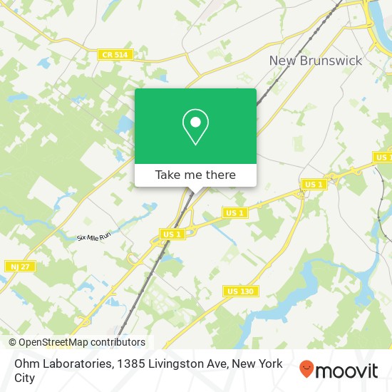 Mapa de Ohm Laboratories, 1385 Livingston Ave
