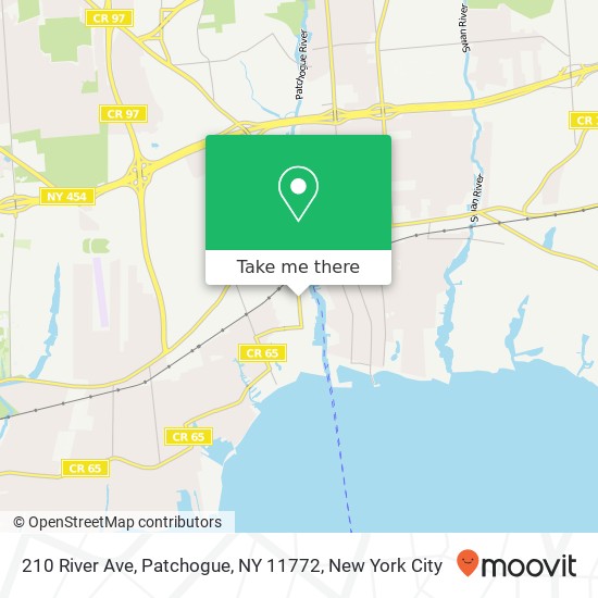 Mapa de 210 River Ave, Patchogue, NY 11772
