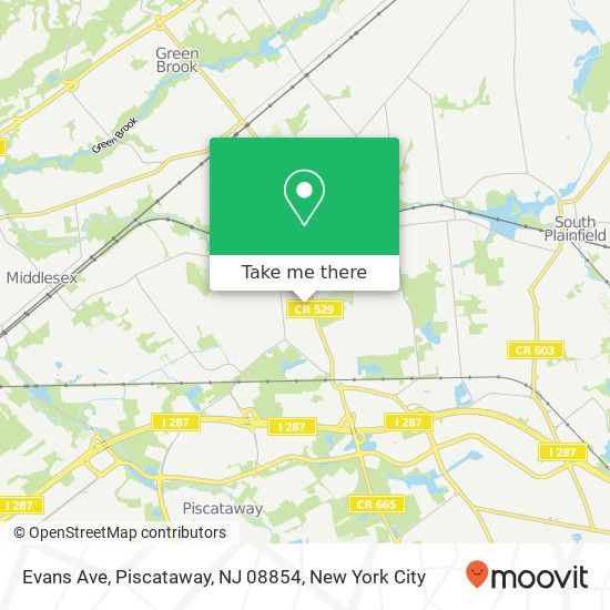 Evans Ave, Piscataway, NJ 08854 map