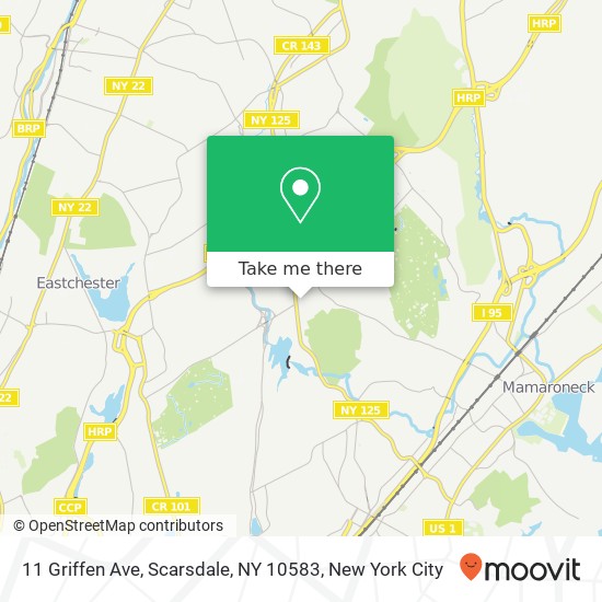 Mapa de 11 Griffen Ave, Scarsdale, NY 10583