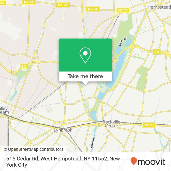 515 Cedar Rd, West Hempstead, NY 11552 map