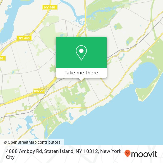 Mapa de 4888 Amboy Rd, Staten Island, NY 10312