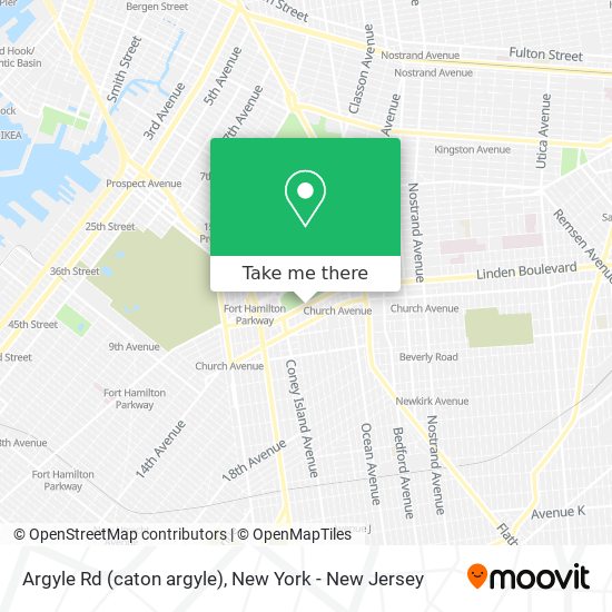 Mapa de Argyle Rd (caton argyle)