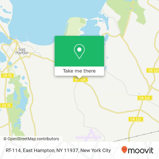 Mapa de RT-114, East Hampton, NY 11937