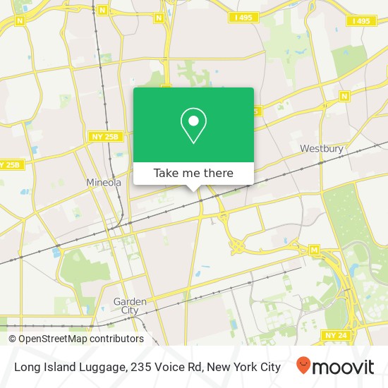 Mapa de Long Island Luggage, 235 Voice Rd