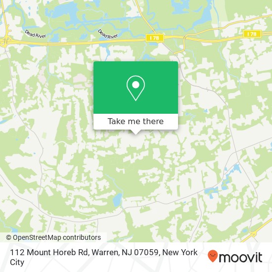 112 Mount Horeb Rd, Warren, NJ 07059 map