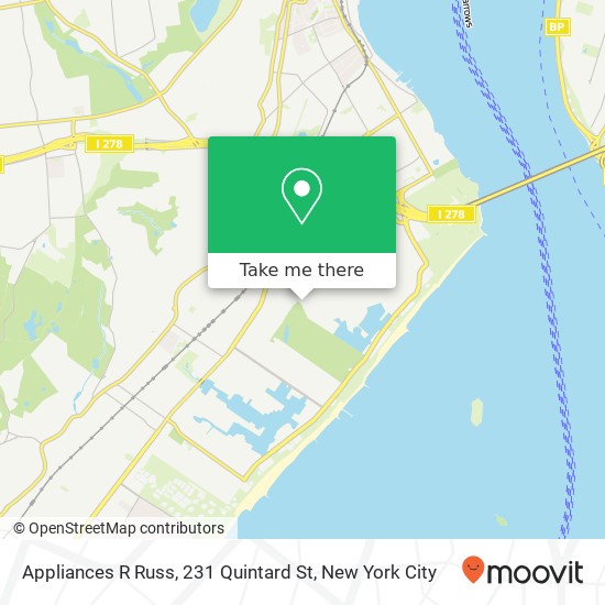 Mapa de Appliances R Russ, 231 Quintard St