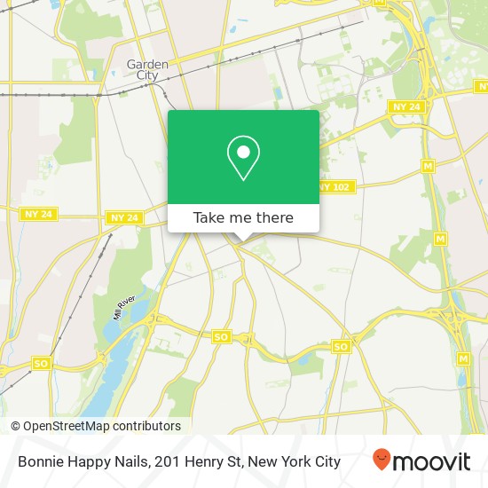 Mapa de Bonnie Happy Nails, 201 Henry St