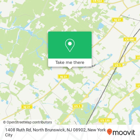 1408 Ruth Rd, North Brunswick, NJ 08902 map