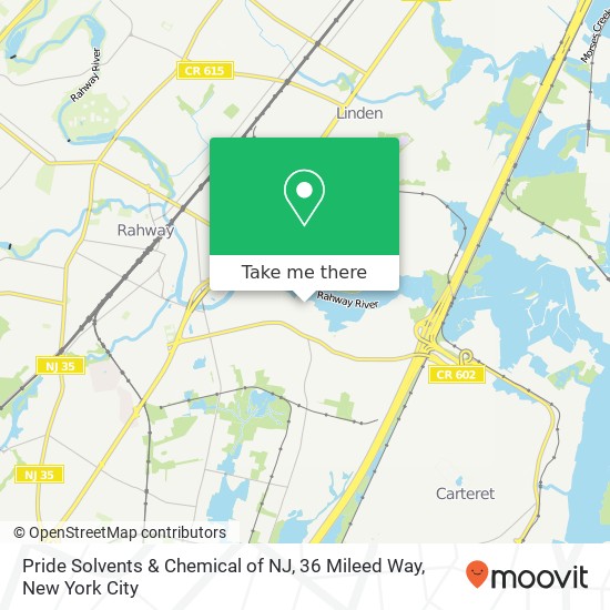 Mapa de Pride Solvents & Chemical of NJ, 36 Mileed Way