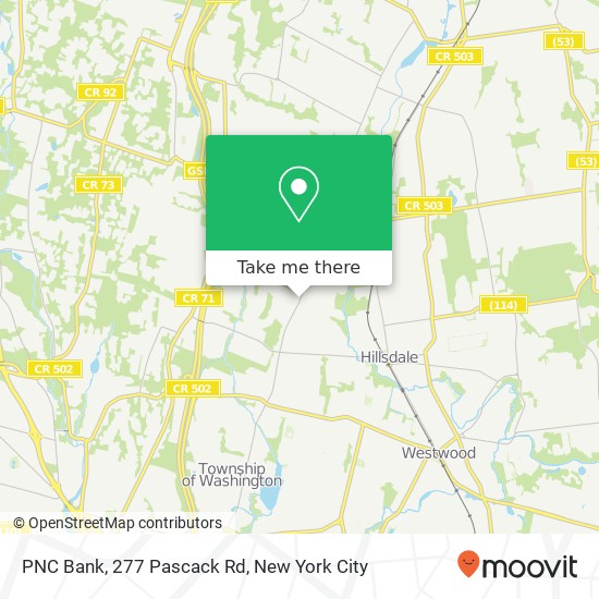 PNC Bank, 277 Pascack Rd map