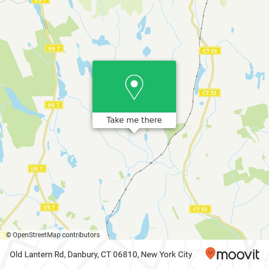 Mapa de Old Lantern Rd, Danbury, CT 06810