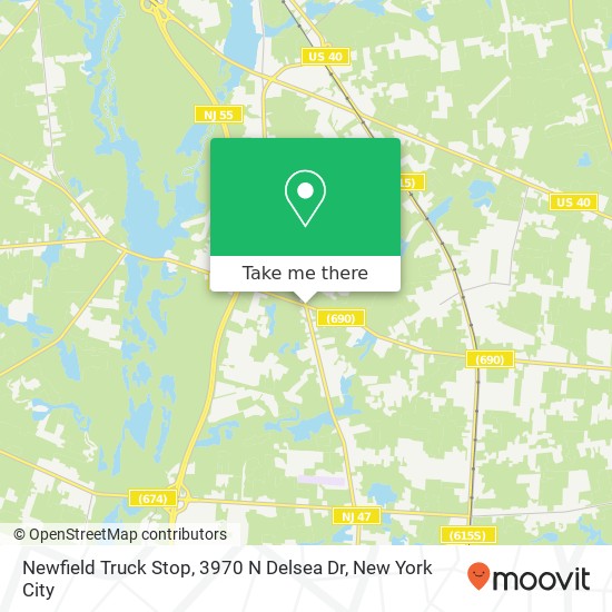 Newfield Truck Stop, 3970 N Delsea Dr map