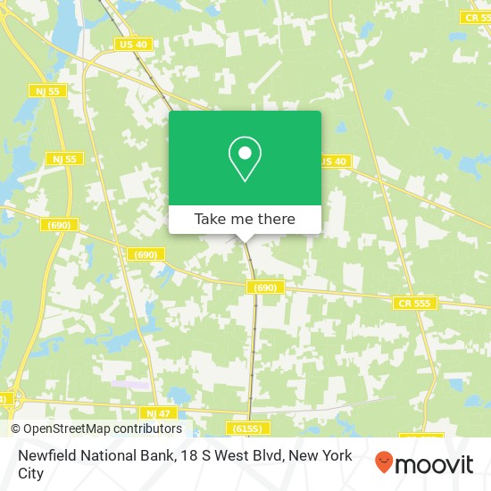 Mapa de Newfield National Bank, 18 S West Blvd