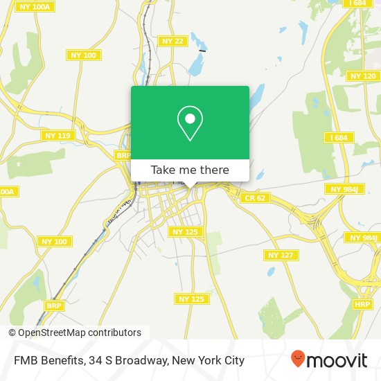 Mapa de FMB Benefits, 34 S Broadway