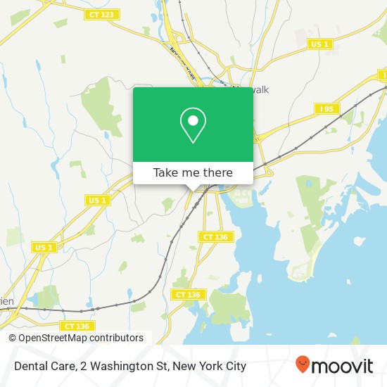 Mapa de Dental Care, 2 Washington St
