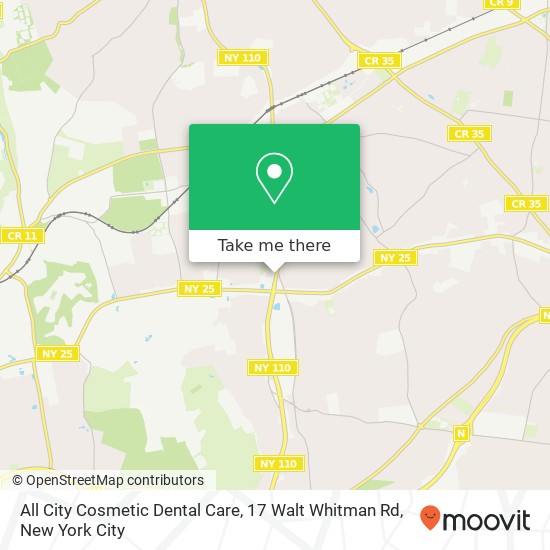All City Cosmetic Dental Care, 17 Walt Whitman Rd map