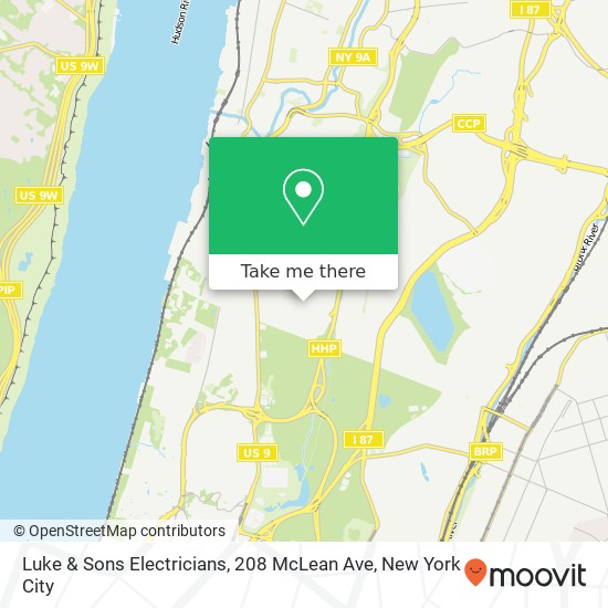 Mapa de Luke & Sons Electricians, 208 McLean Ave