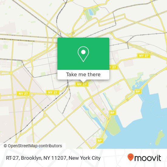 Mapa de RT-27, Brooklyn, NY 11207