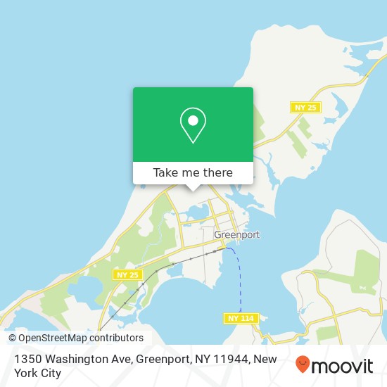 Mapa de 1350 Washington Ave, Greenport, NY 11944