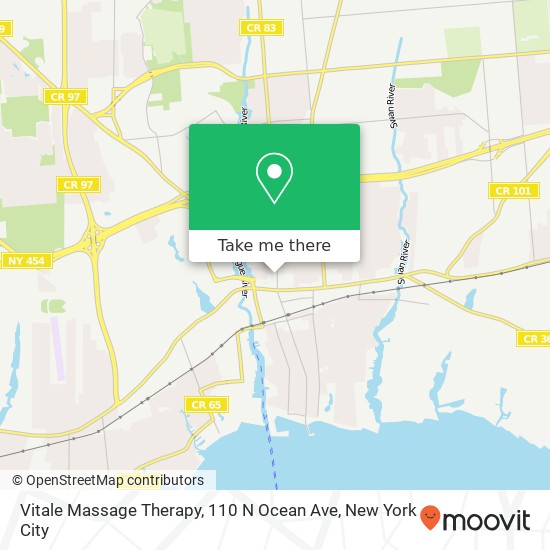 Mapa de Vitale Massage Therapy, 110 N Ocean Ave