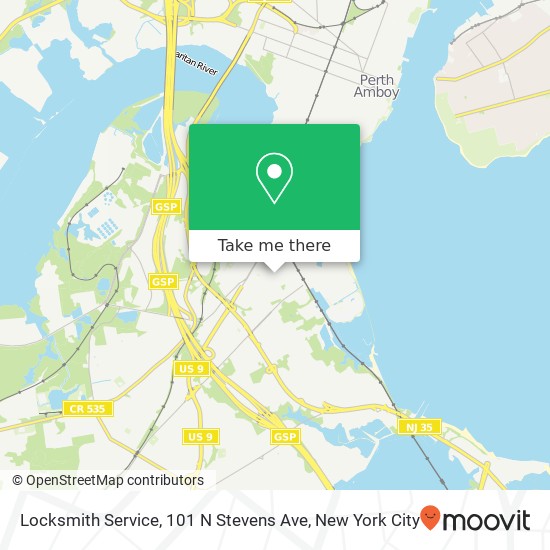 Mapa de Locksmith Service, 101 N Stevens Ave