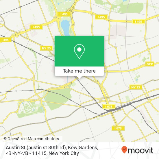 Austin St (austin st 80th rd), Kew Gardens, <B>NY< / B> 11415 map