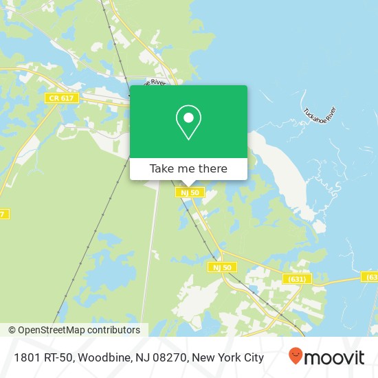 Mapa de 1801 RT-50, Woodbine, NJ 08270