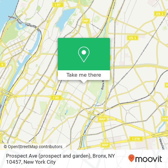 Prospect Ave (prospect and garden), Bronx, NY 10457 map