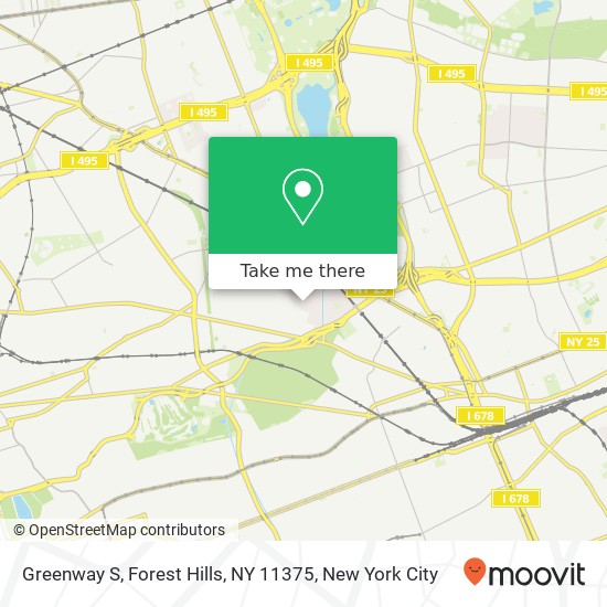 Mapa de Greenway S, Forest Hills, NY 11375